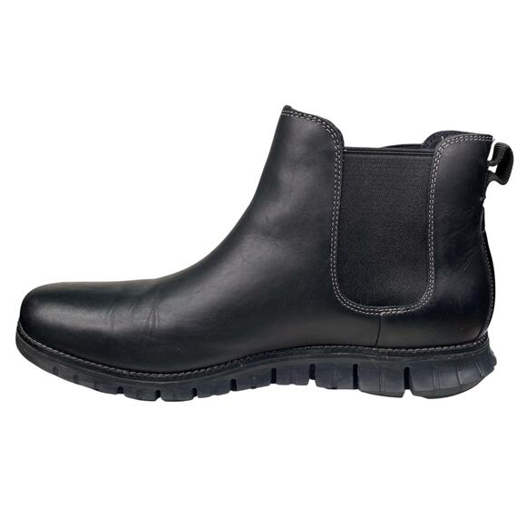 Cole Haan Men’s Zerogrand Black Leather Waterproof Chelsea Boot Size US 11 - Picture 2 of 11